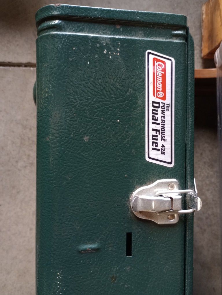 Vintage Coleman 428 The Power House 3-Burner Dual Fuel Camping Stove