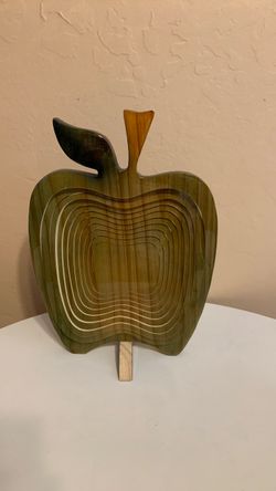 Vintage Collapsible Apple-Shaped Fruit Basket