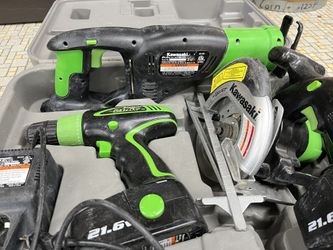 Kawasaki 21.6v Cordless power tools combo set
