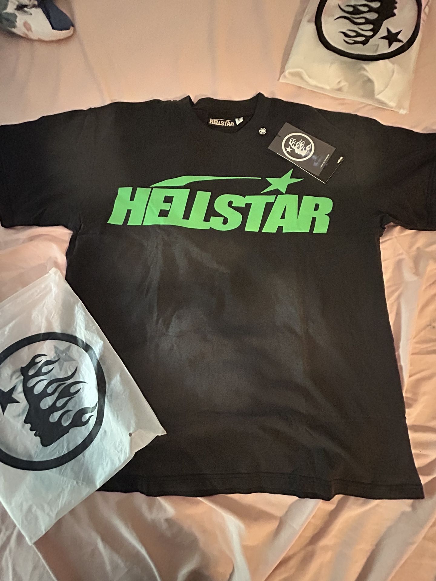 Hellstar Green Gel-Print T-Shirt