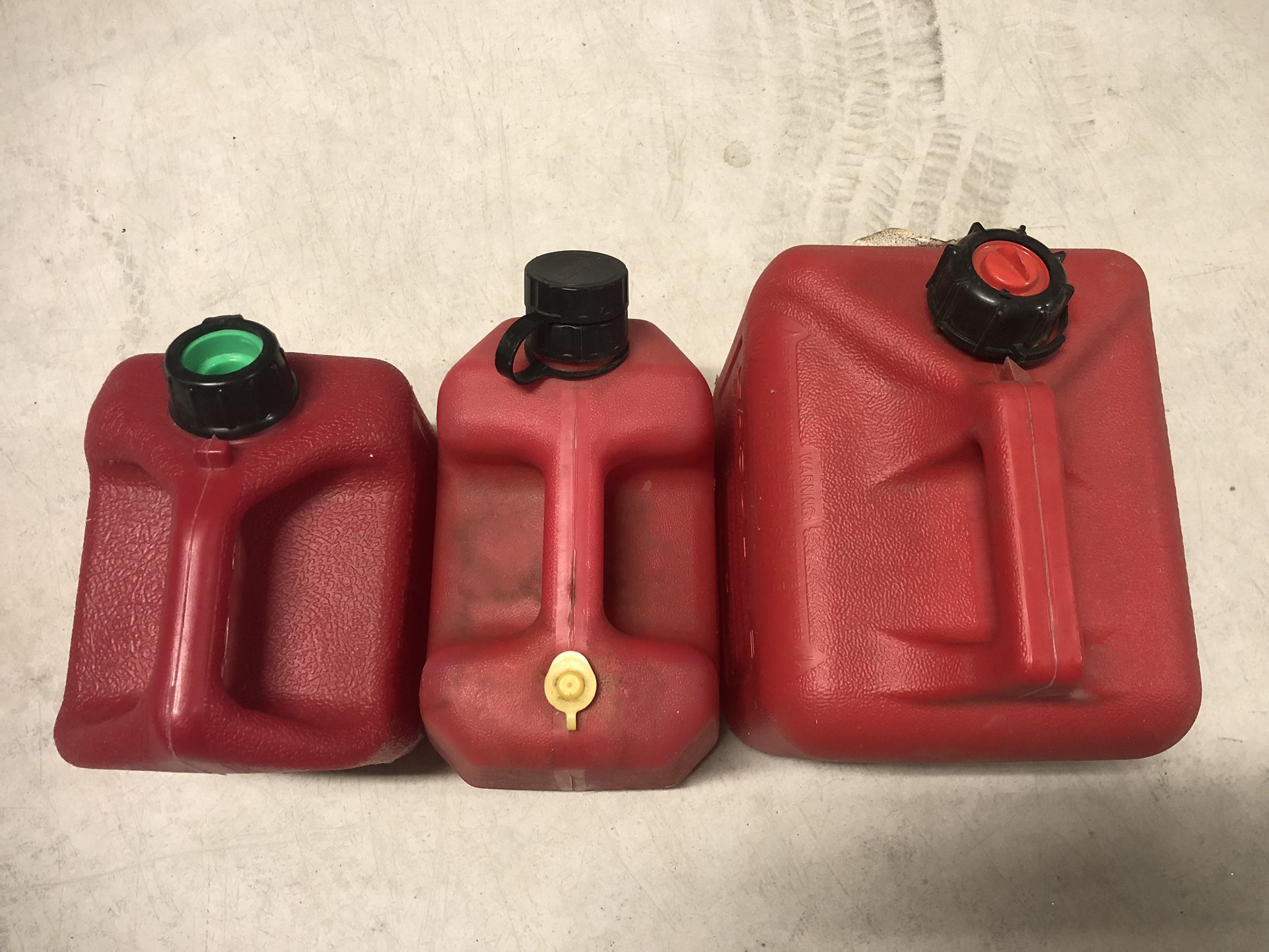 3 Gas Cans.