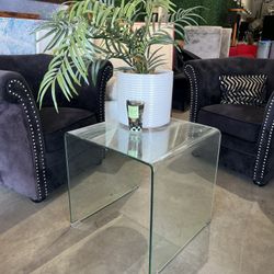Glass End Table 