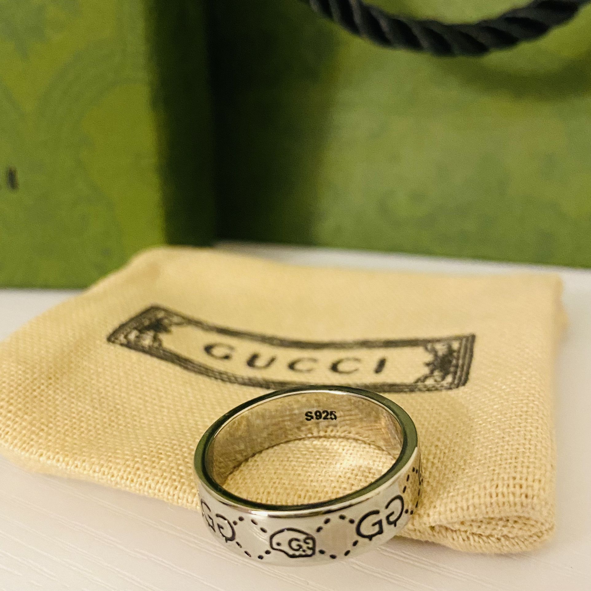 Gucci Double G Ghost Ring US Size 9