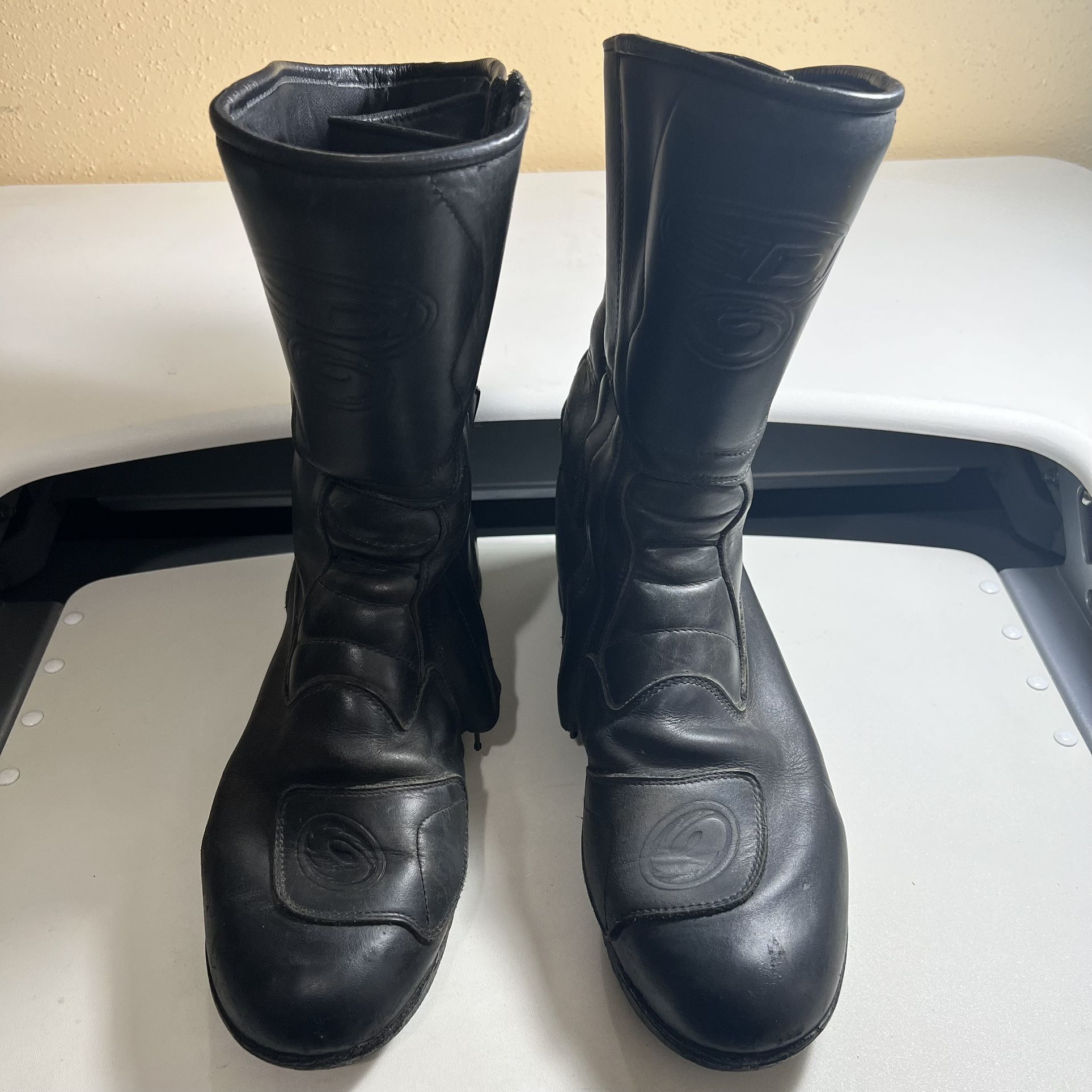 Men’s SIDI Black Leather Motorcycle Boots Sz 10