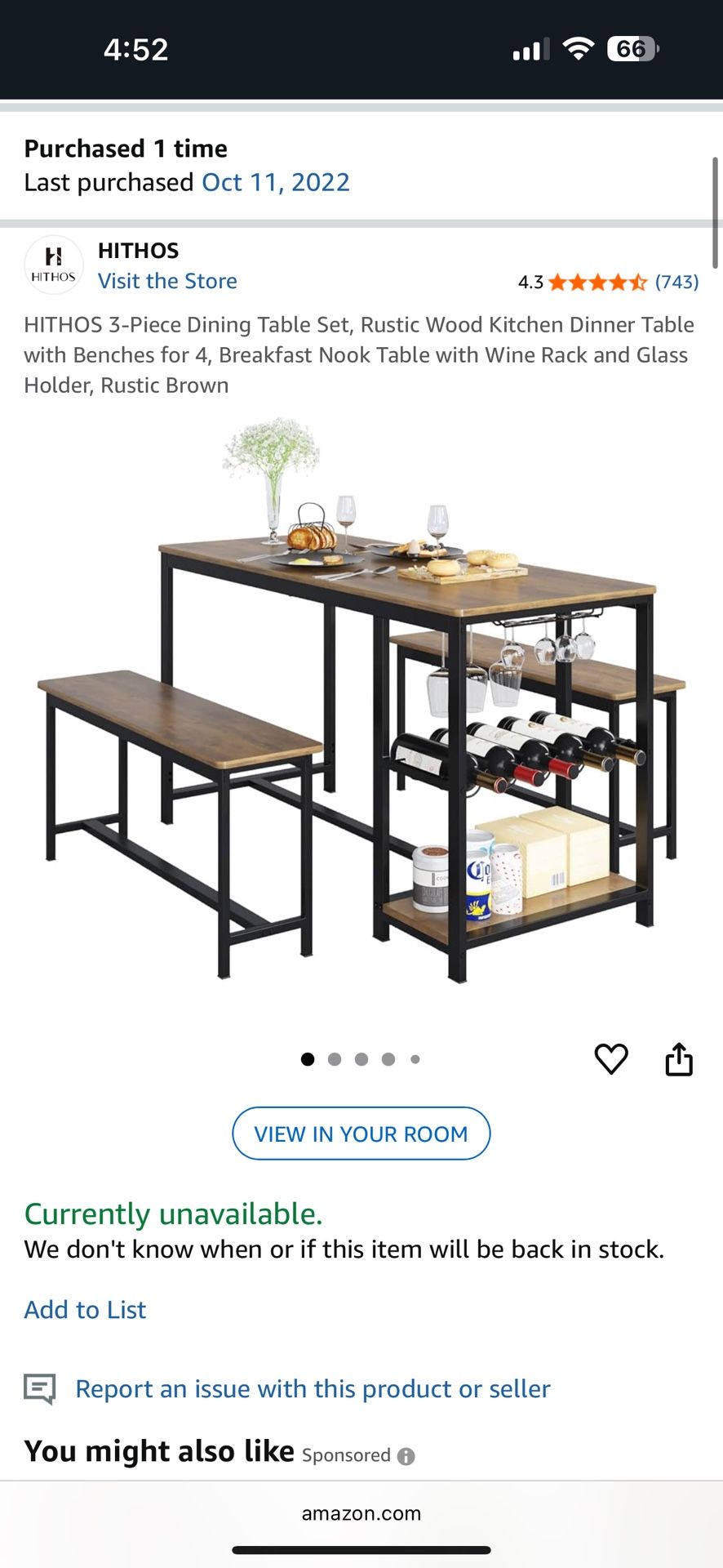 3-piece Dining Table Set