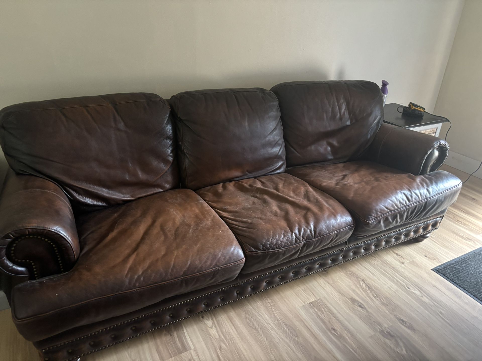 Leather 8ft Couch