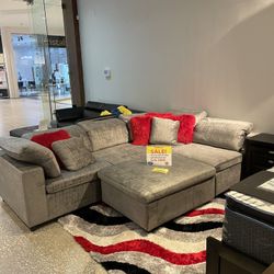 New Comfy Lima Sectional with Ottoman On Sale Only $799! 