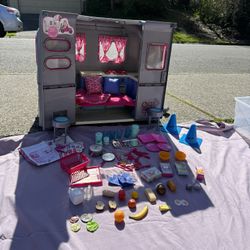 american girl doll camper & accessories -$65 OBO