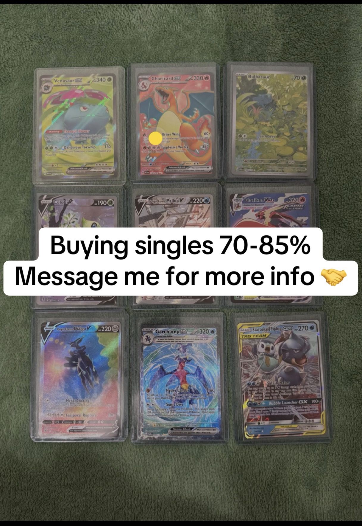 Buying Pokémon Singles 70-85%