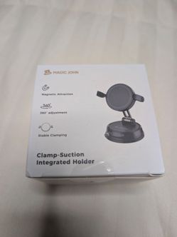 MAGIC JOHN 360° Clip-On Magnetic Car Holder - White