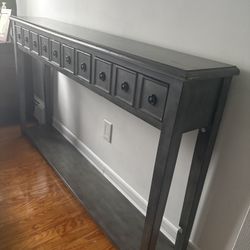 Antique Console Table With 4 Drawers 