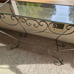 Gorgeous Vintage Iron Console Table 