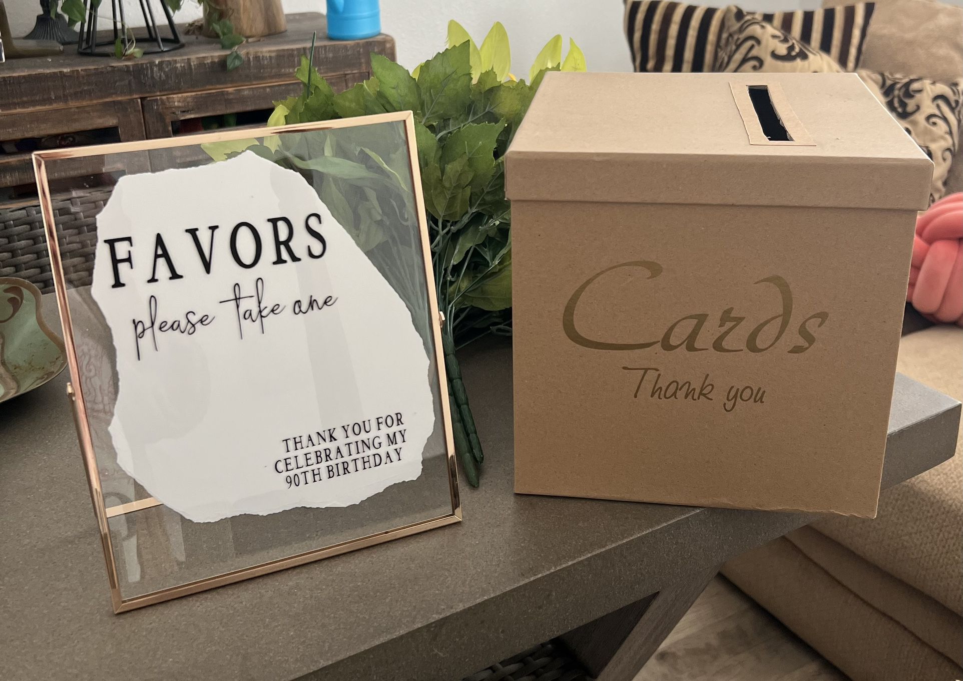 Card Box And Favor Sign