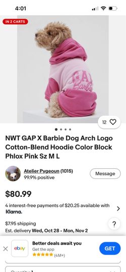 GAP Barbie Dog Hoodie