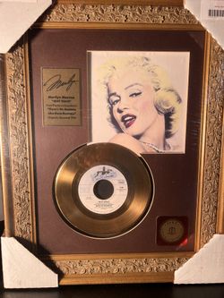 Marilyn Monroe Framed 24kt Gold Plated 45 RPM Record Heat Wave