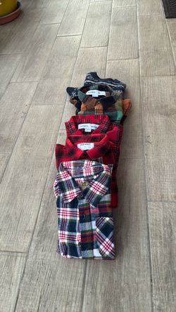 Boys flannel long sleeves shirt and pullover