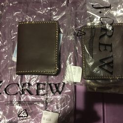 New Authentic Leather JCrew Bi-Fold Wallets (Brought For $68, 2 Wallets Only, Selling For $40/both or 1 For $20 Only!!) These Are A Steal, Priceless!!