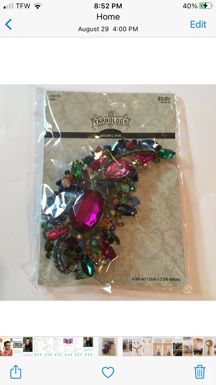 JEWELLERY - SHAWL PINS AND HAIR CLIPS .