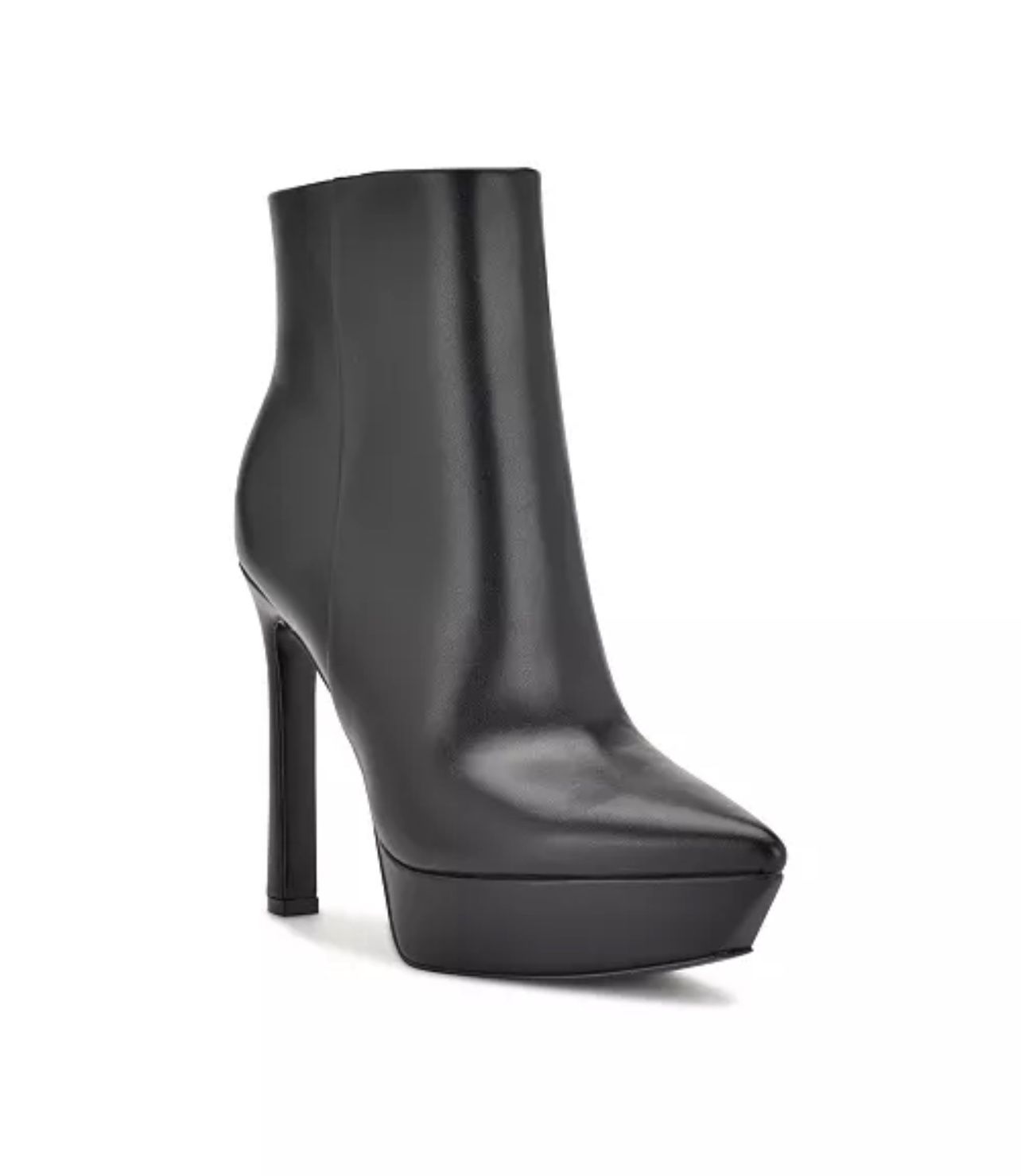 MRSA $149 Nine West Women's Loraa3 Platform Booties Black Heeled Boots 