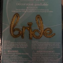 12 UNOPENED BRIDE MYLAR BALLOONS