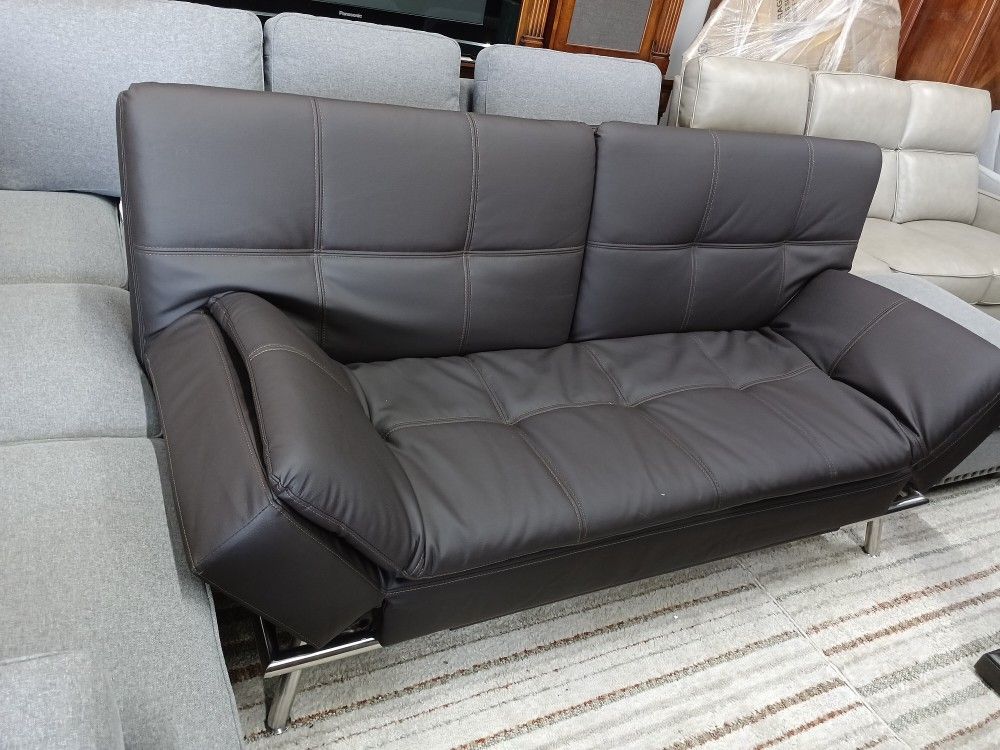 Bonded Leather Couch/ Futon