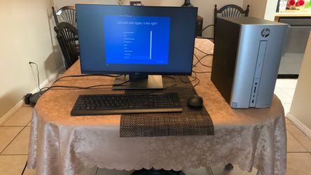 HP Pavilion Desktop with Dell 23” Monitor and Lenovo Keyboard/Mouse Pair
