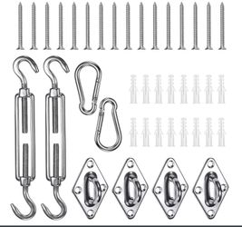 Square Rectangle Sun Shade Sail Hardware Kit Stainless Steel, 8inch - Handyman Tools - Thanksgiving Sale