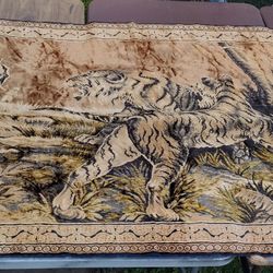 Vintage "Tigers" tapestry