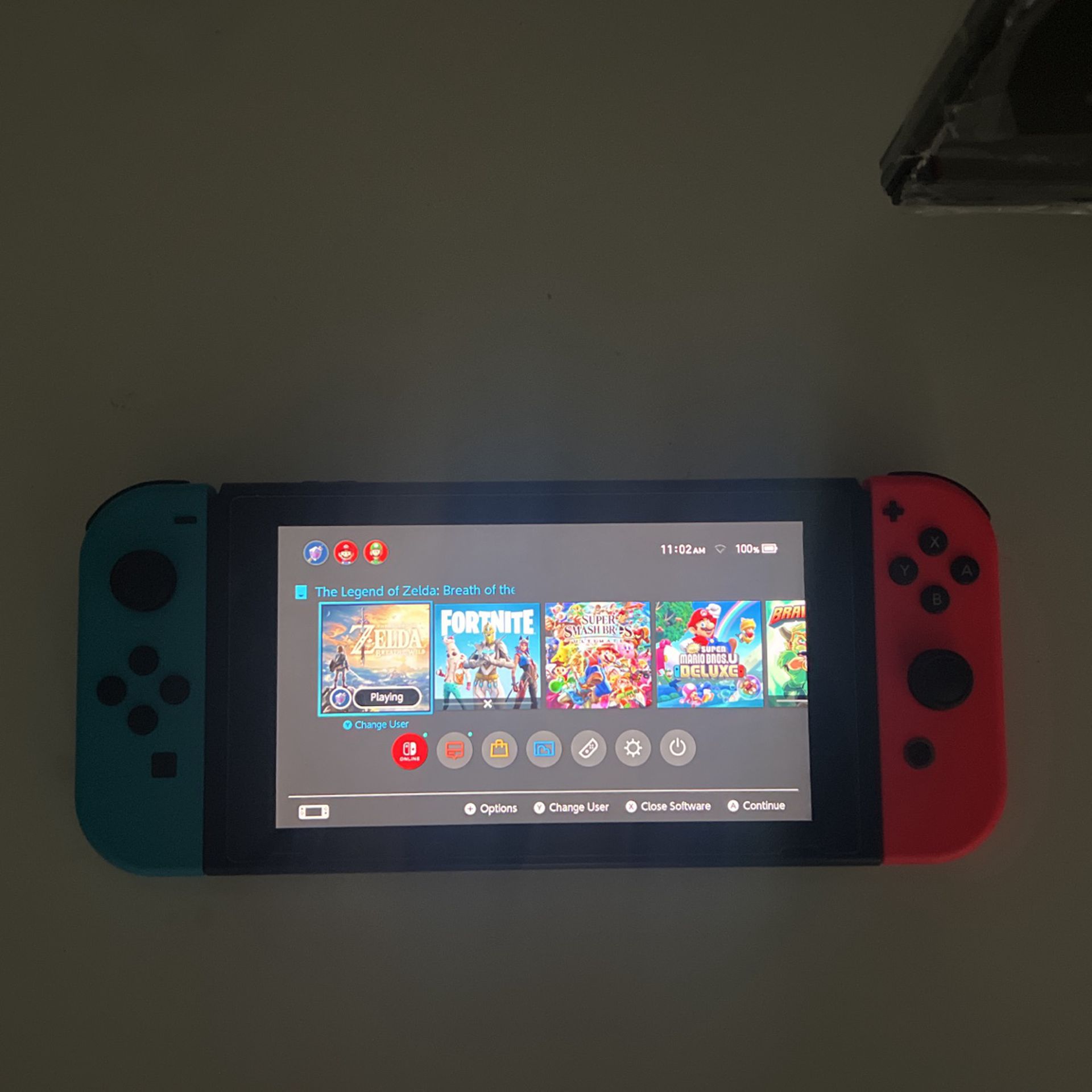 nintendo switch with game 