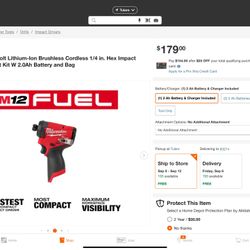M12 3 Speed Latest Generation Fuel Impact Drill With 2.0 Battery And Charger  $150
