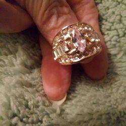 CZ Cocktail Ring.  Size 7/8.  New/never Worn.