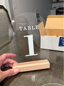 Acrylic Numbers for tables