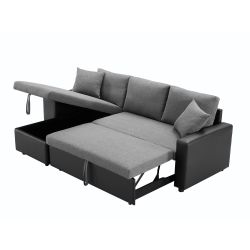 92. Inch Sofa Sleeper With 2 Stools In Stock 