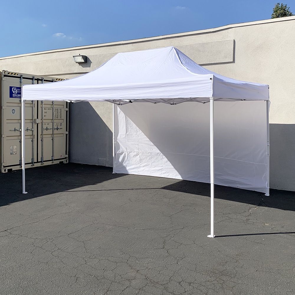 New in box $160 Heavy-Duty Canopy 10x15 FT with (1) Sidewall, Ez Popup Outdoor Party Tent (2 colors)