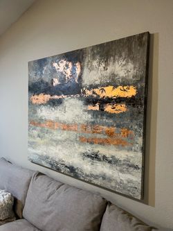 Large 60”x50” Crestview Collection Abstract Canvas Art