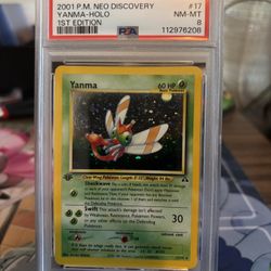 PSA 8 Yanma Holo 1st Edition #17 (2001) Pokemon Neo Discovery English