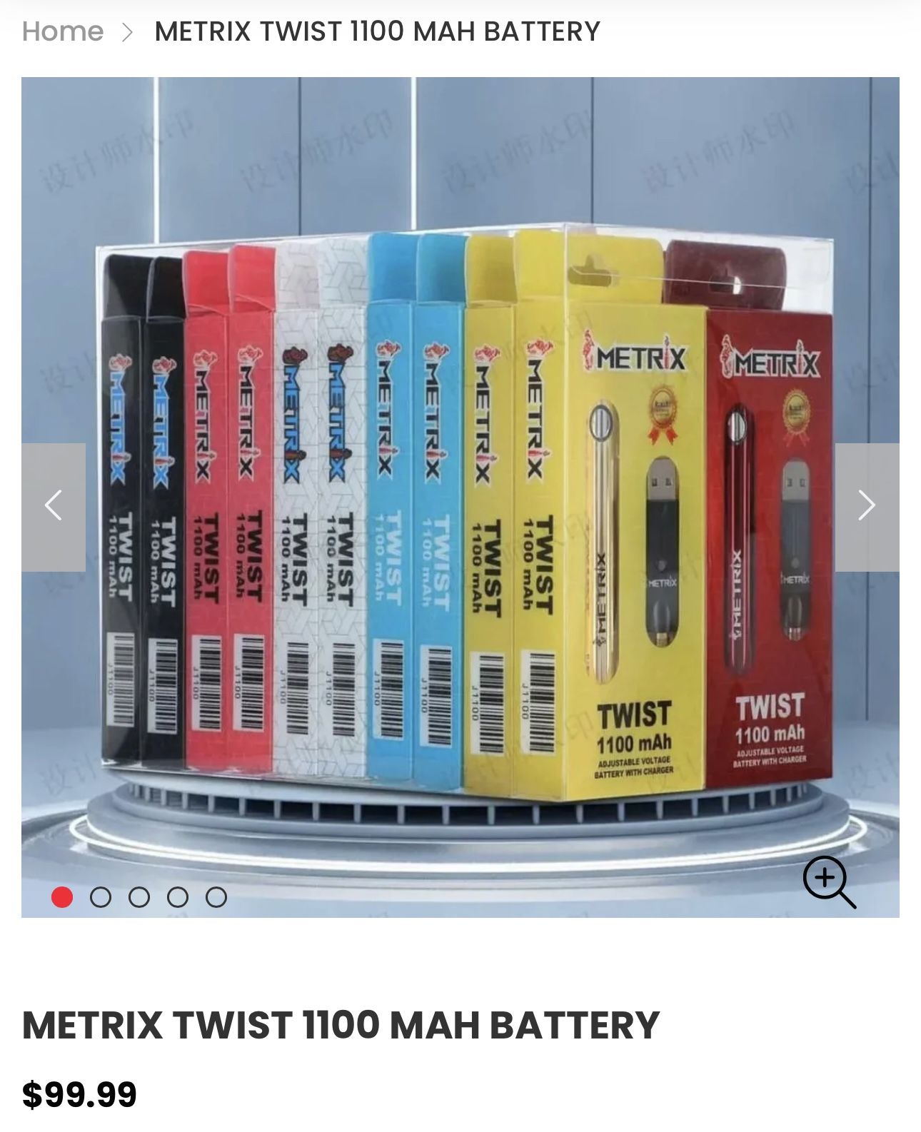 Metrix Twist 1100 Mah Battery Box Of 10