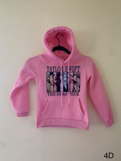 Taylor Swift The Eras Tour Kids Hoodie Size 4T Color Pink
