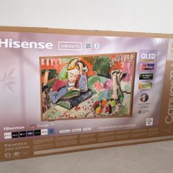 Hisense 55” QLED 4K CanvasTV (55S7N) – Art Mode, 144Hz, Google TV – Frame + Wall Mount – New