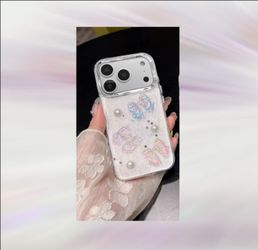 3D Butter Fly Design Iphone 17 Pro Max Silicone Phone Case