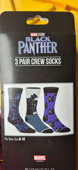 New black panther mens socks