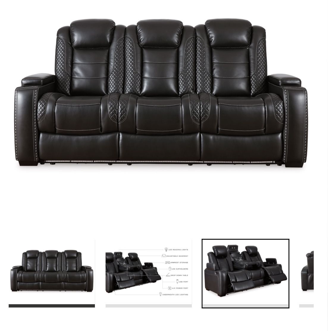Design ASHLEY 'Power Reclining Sofa Luxury