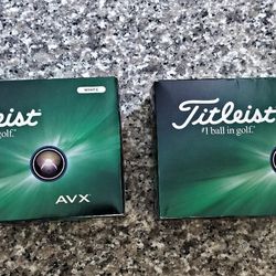 2 Titleist AVX Golf Balls New In Box 