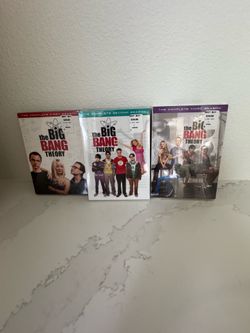 DVD’s   First 3 seasons of Big Bang Theory.  New, Unopened