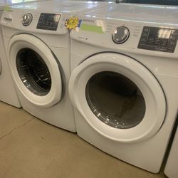 Samsung Used Front Load Washer And  Electric Dryer Set Working Perfectly 4 Months Warranty 
