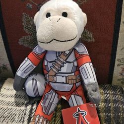 NEW STARWARS MANDALORIAN RALLY MONKEY ANGELS  BASEBALL STADIUM  STUFFED  PLUSH  ANIMAL TOY 