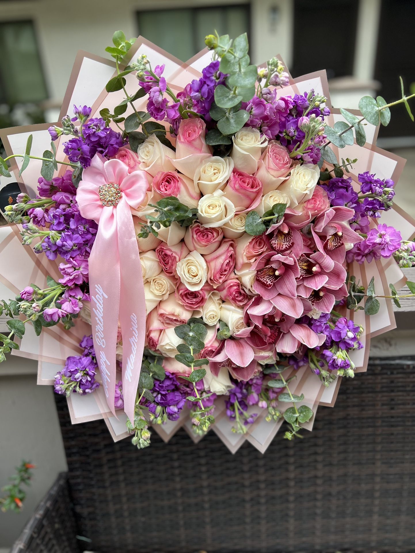 50 Roses Plus Orchids Bouquet