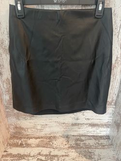 Express Black Faux Leather Mini Skirt Size Small