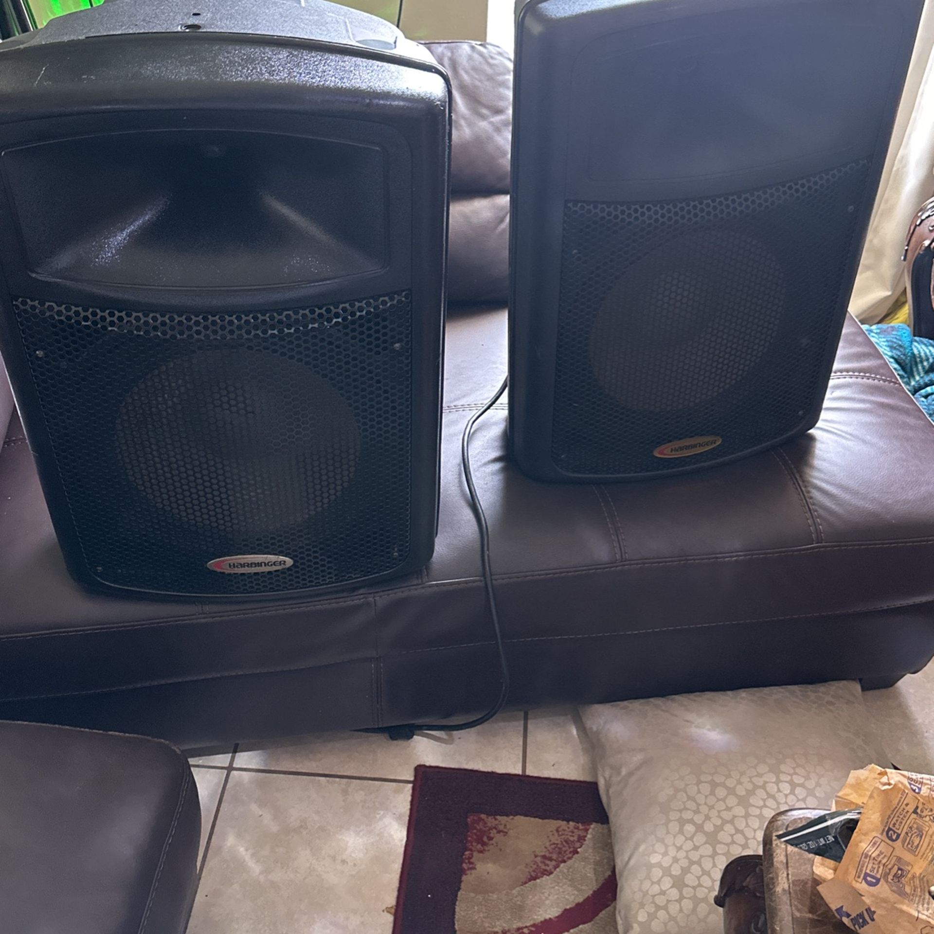 Pairs Of 15” Harbingers Power Speakers