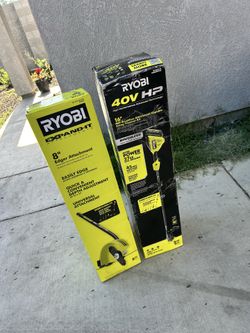 RyobiONE weedeater with attachments
